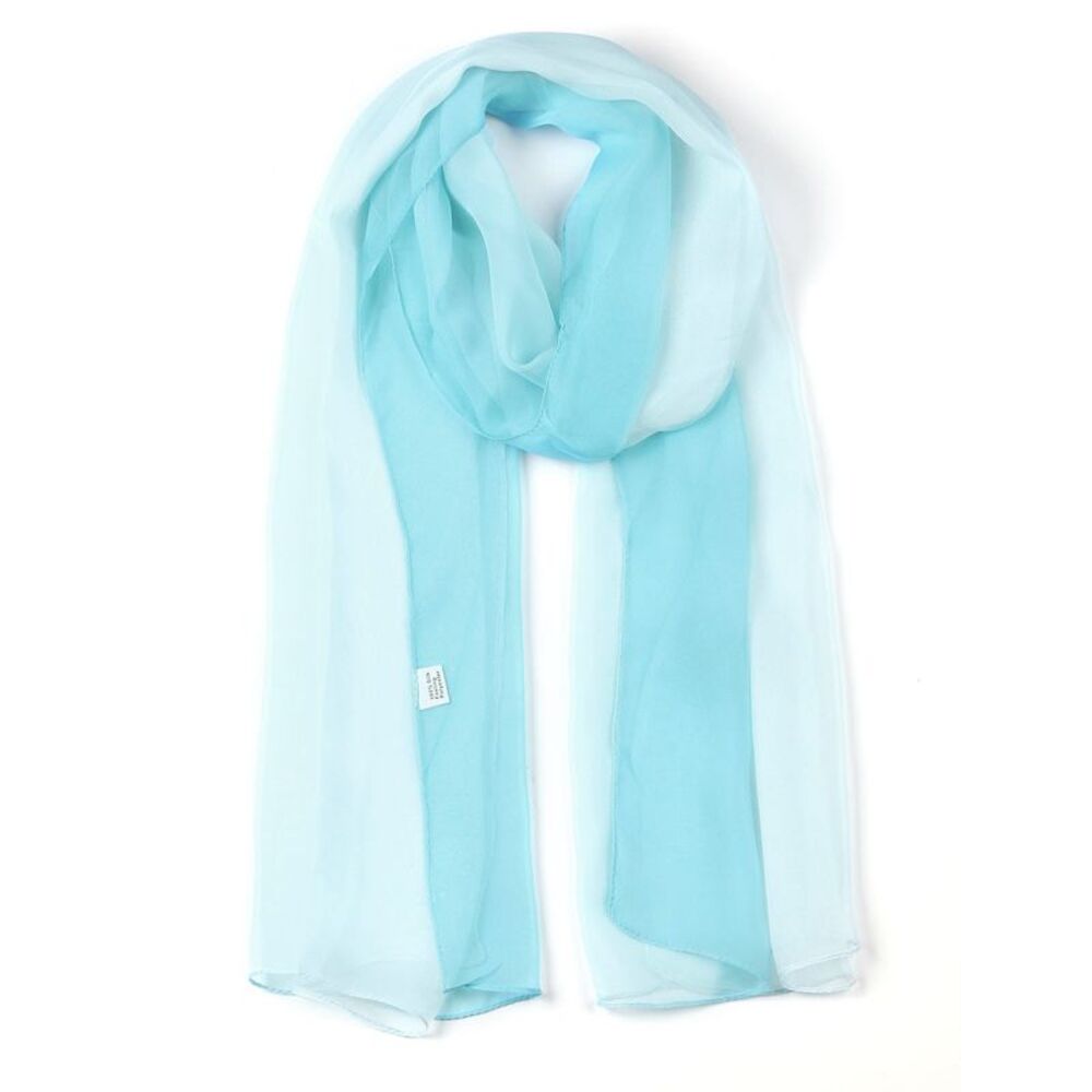 Long Chiffon Light Scarf Silky Gradient Color Party Shawl Summer Beach Wrap